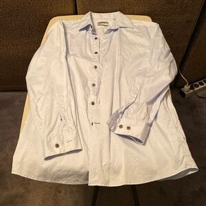 DKNY Slim Fit Button Down Dress Shirt. Color: Light Blue. Size: 15 (32/33)
